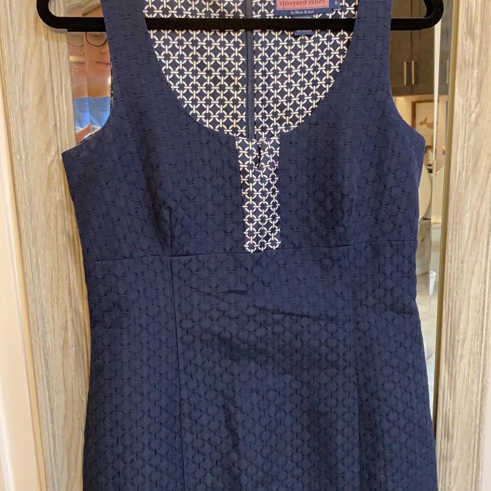Vineyard Vines | Navy Printed Dress - Picture 4 of 5